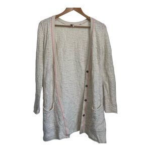 Free People Long Cream Cardigan